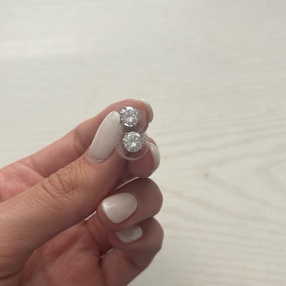 Silver Diamond studs